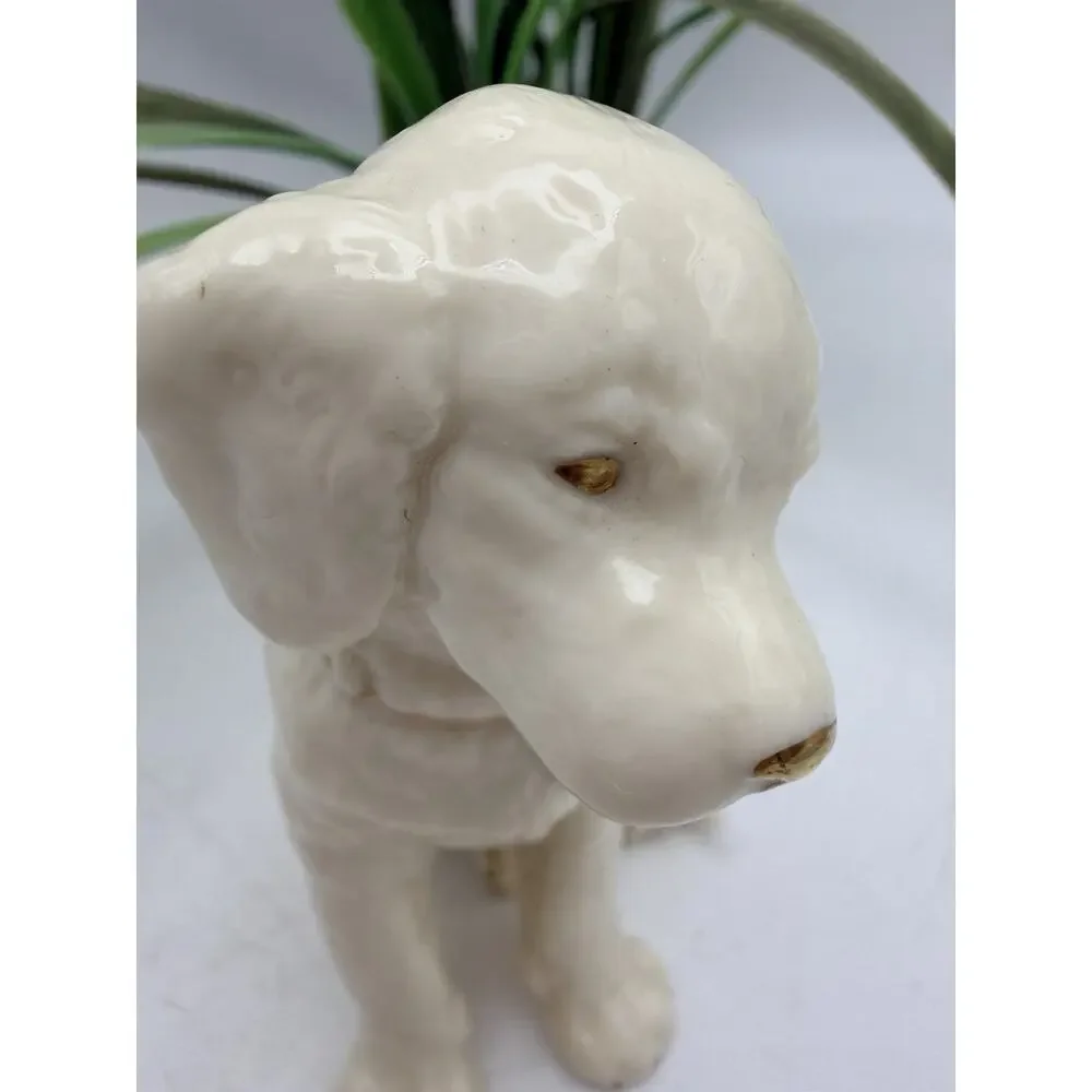 Lenox Dog Puppy Porcelain Figurine 24kt Gold Heart Collar Lab Retriever VTG